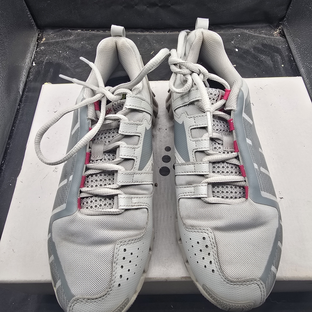 Reebok Gray and White Athletic Sneakers